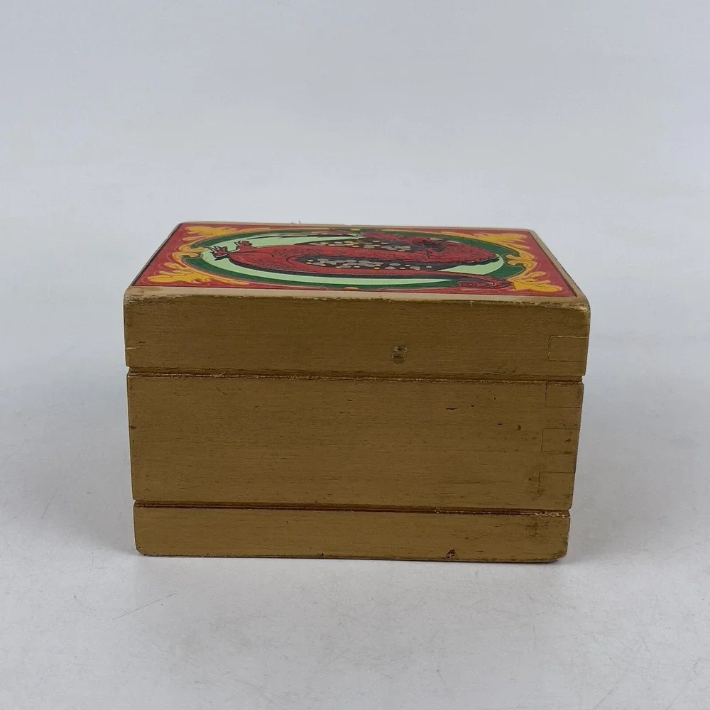 Vintage‎ Wooden Dragon Storage Box Carved Decorative Trinket Chest Jewelry Case